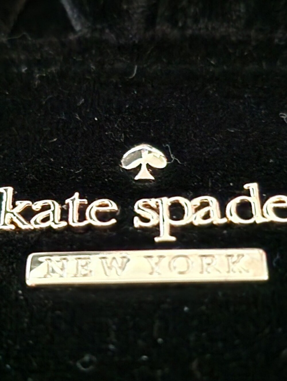 Kate Spade NWT DAWN PLACE BLACK VELVET CLUTCH